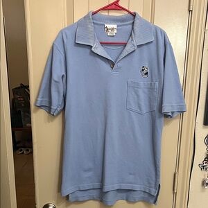 Walt Disney World Golfing Mickey Mouse Light Blue XL Golf Polo